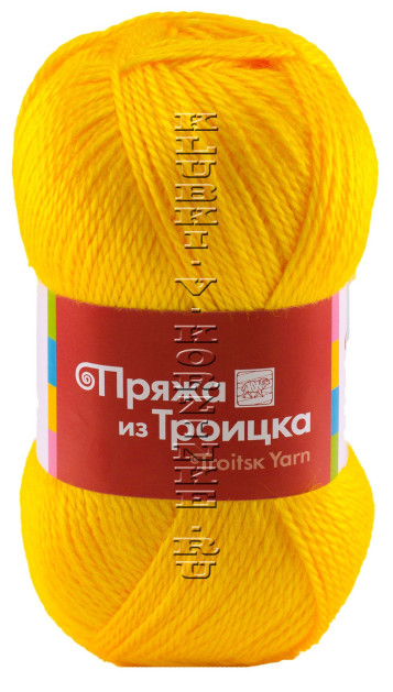 Пряжа Троицкая «Огонек» - (596 - Желтый)