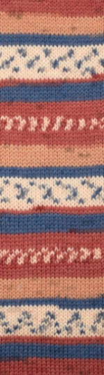 Пряжа SUPERWASH Alize comfort socks - (цвет 7841 - Кремовый, синий, терракот)