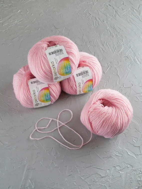 Пряжа Пехорка «Детский каприз» - (180 - Светлая бегония)