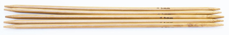 Спицы чулочные деревянные №4,5 20 см, 5 шт.