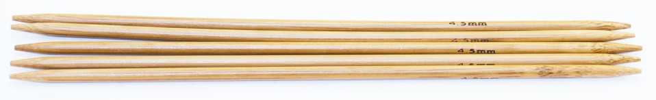 Спицы чулочные деревянные №4,5 20 см, 5 шт.