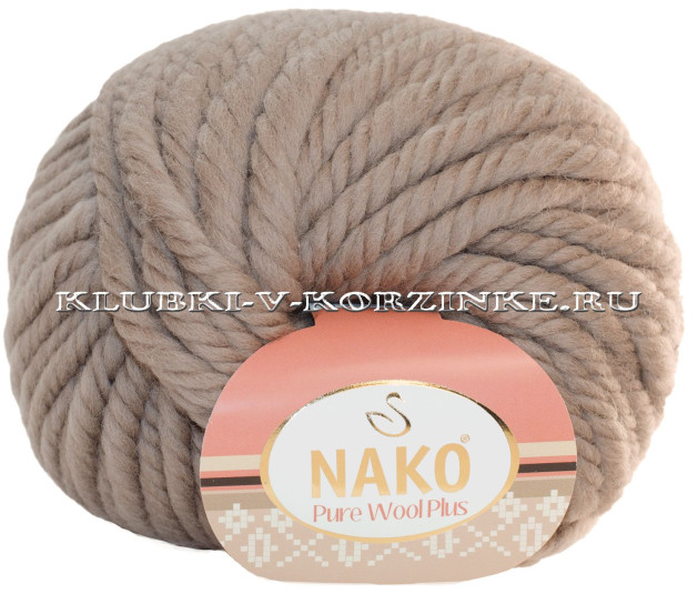 Пряжа Pure Wool Plus Nako - (257 - Холодный бежевый)
