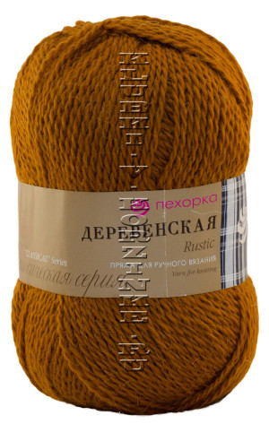 Пряжа Пехорка Деревенская - (44 - Золотистый) 100 г / 250 м100% полугрубая шерсть