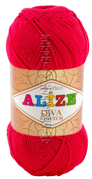 Пряжа DIVA STRETCH Alize - (396 - Мак)