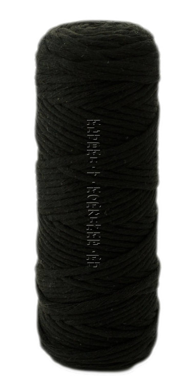 Шпагат крученый хлопковый 2 мм 100 м - (2064К - Черный)