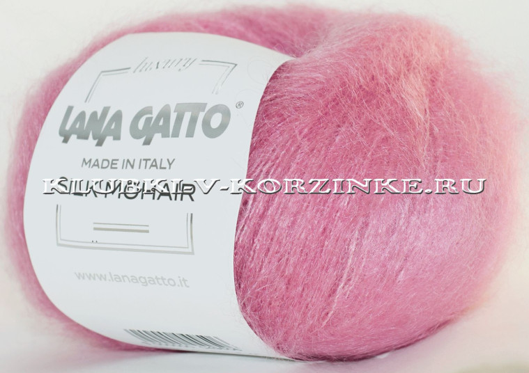 Пряжа Silk Mohair Lana Gatto - (7259 - Розовая пудра)