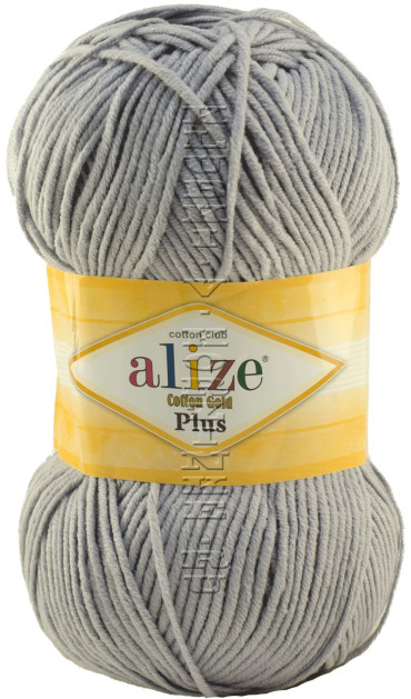 Пряжа Cotton Gold Plus Alize - (21 - Серый)