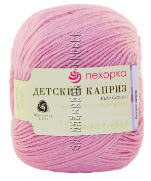 Пряжа Пехорка &quot;Детский каприз&quot; - (29 - Розовая сирень) 50 гр. / 225 м50% шерсть "меринос", 50% ПАН (фибра)