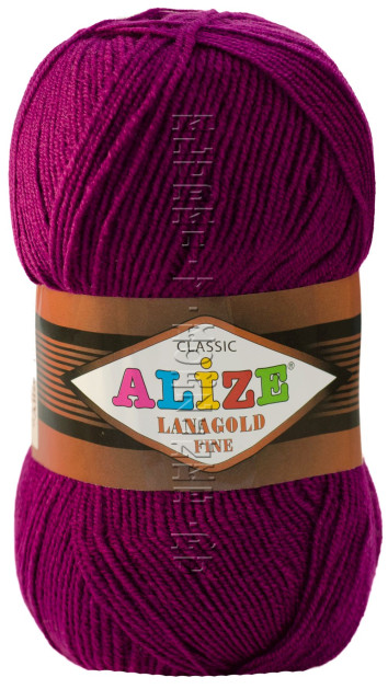 Пряжа Lanagold Fine Alize - (50 - Фуксия)