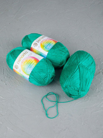 Пряжа Пехорка «Детский хлопок» - (335 - Изумруд)