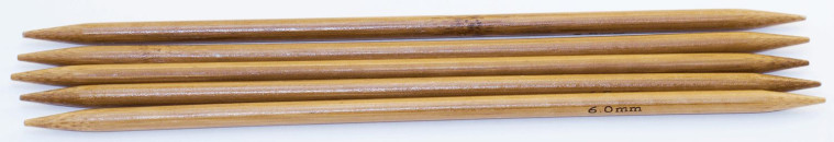 Спицы чулочные деревянные №6, 20 см, 5 шт.