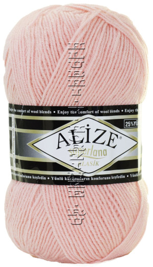 Пряжа Superlana Klasik Alize - (363 - Нежная роза) 100 г / 280 м25% шерсть, 75% акрил 