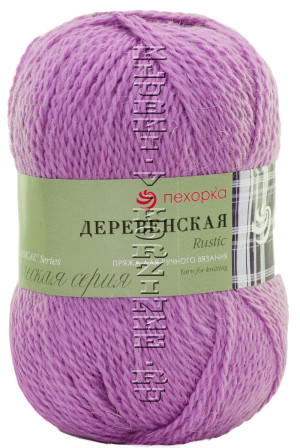 Пряжа Пехорка Деревенская - (516 - Персидская сирень) 100 г / 250 м100% полугрубая шерсть