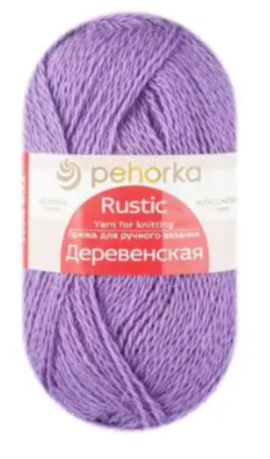 Пряжа Пехорка «Деревенская» - (516 - Персидская сирень)