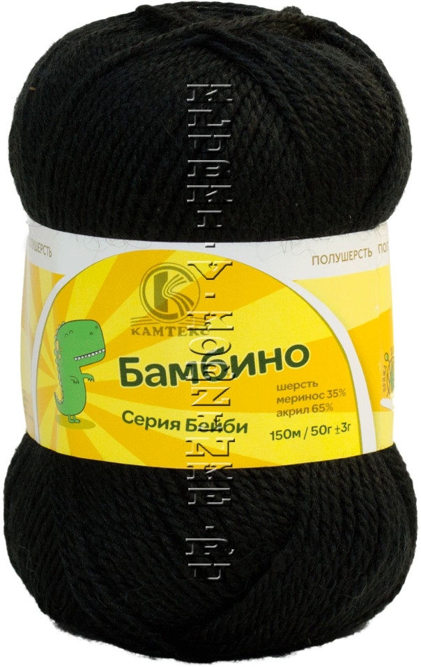Пряжа Камтекс «Бамбино» - (003 - Черный)