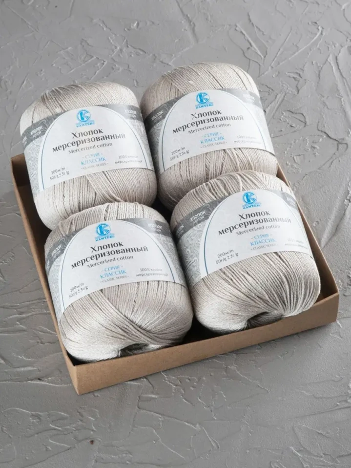 Пряжа Камтекс «Хлопок Мерсеризованный» - (006 - Светло-Бежевый)