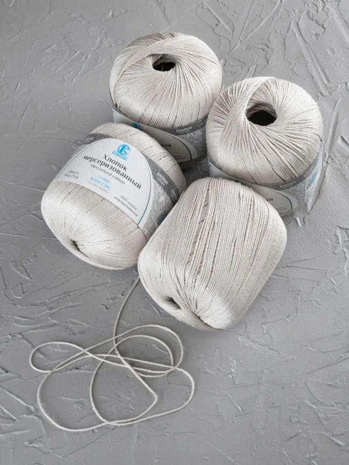 Пряжа Камтекс «Хлопок Мерсеризованный» - (006 - Светло-Бежевый)