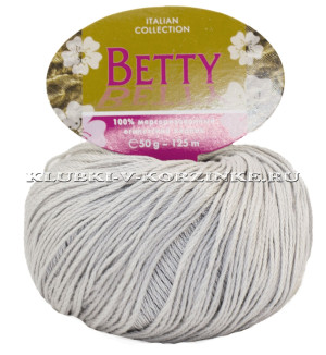Пряжа Betty - (89 - Бледно-серый) 50 г / 125 м100% египетский мерсеризованный хлопок