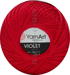 Пряжа YarnArt Violet - (6328 - Красный) 50 г / 282 м100% хлопок 