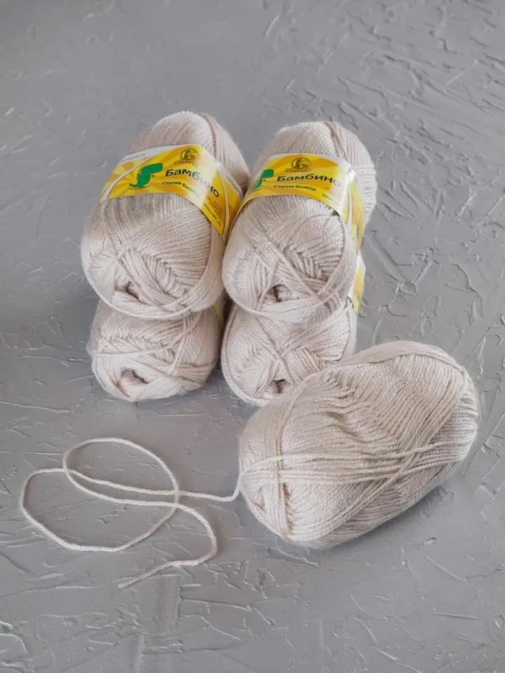 Пряжа Камтекс «Бамбино» - (188 - Топленое молоко)