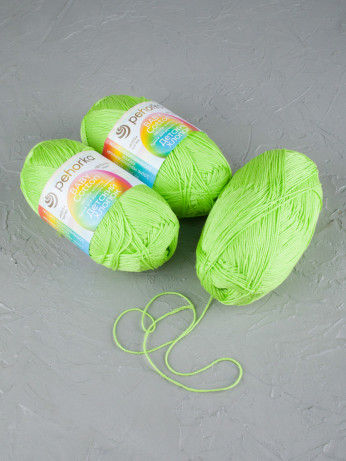 Пряжа Пехорка «Детский хлопок» - (483 - Незрелый лимон)