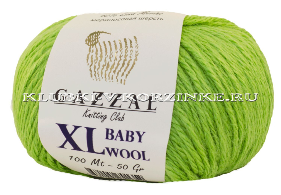 Пряжа GAZZAL BABY WOOL XL - (838 XL - Липа)