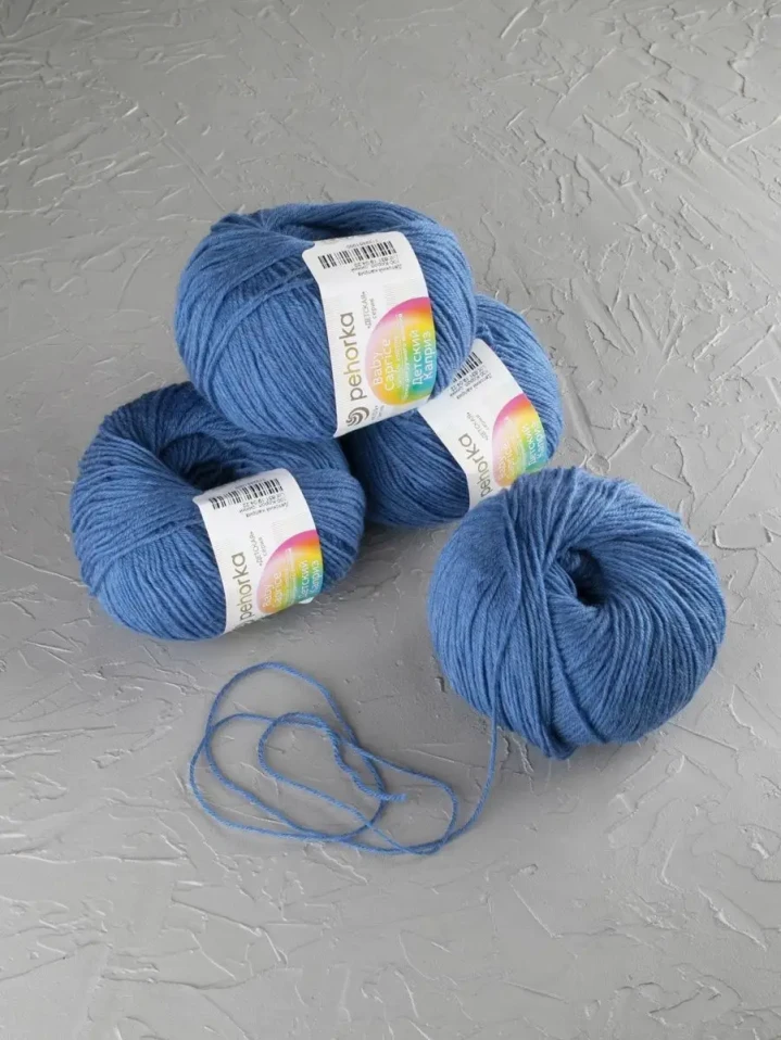 Пряжа Пехорка «Детский каприз» - (100 - Корол.синий)