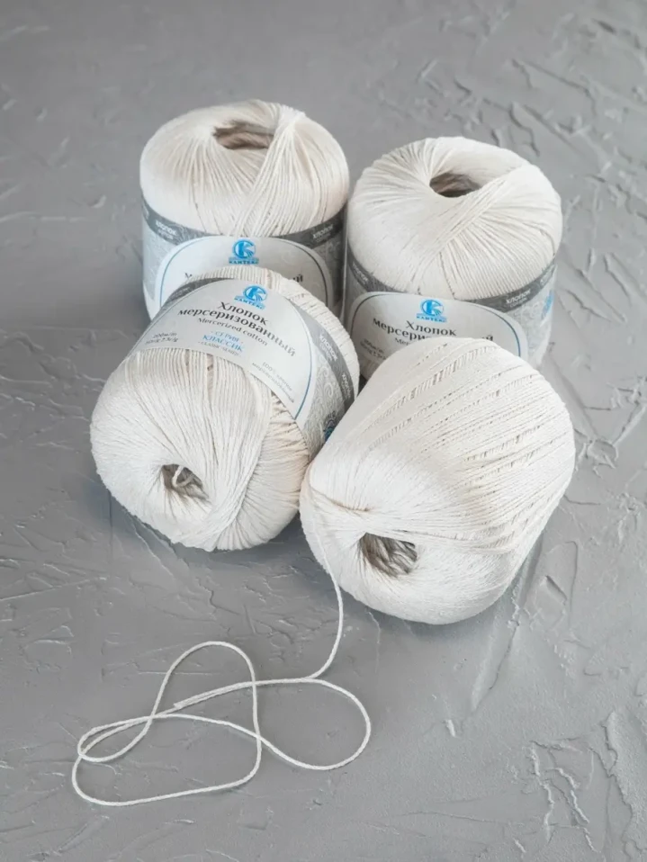 Пряжа Камтекс «Хлопок Мерсеризованный» - (188 - Топленое молоко)