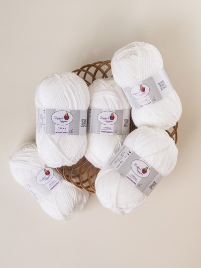Пряжа «Милашка» - (01 - Белый)