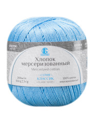 Пряжа Камтекс «Хлопок Мерсеризованный» - (015 - Голубой)
