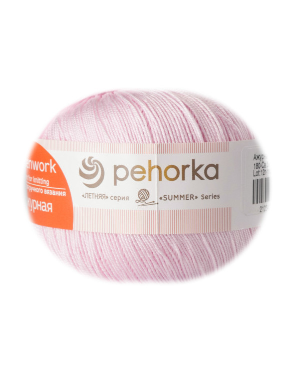 Пряжа Пехорка «Ажурная» - (180 - Св.бегония)