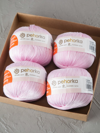 Пряжа Пехорка «Ажурная» - (180 - Св.бегония)