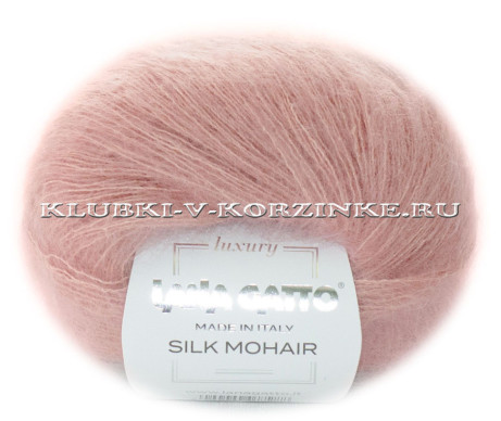 Пряжа Silk Mohair Lana Gatto - (14393 - Пыльная роза)