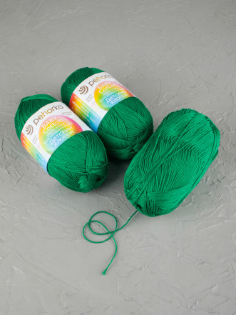 Пряжа Пехорка «Детский хлопок» - (573 - Темно-изумрудный)