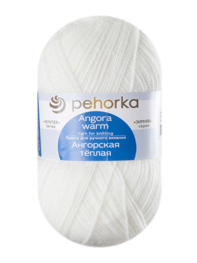 Пряжа Пехорка «Ангорская теплая» - (01 - Белый)