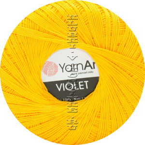 Пряжа YarnArt Violet - (5307 - Жёлтый) 50 г / 282 м100% хлопок 