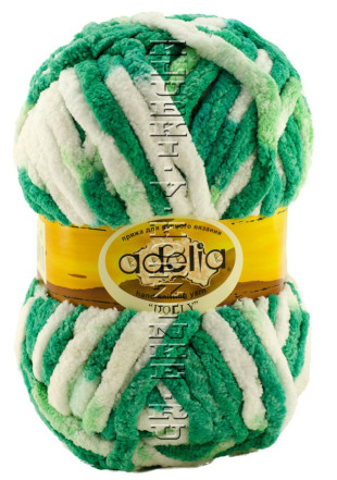 Пряжа ADELIA "DOLLY" - (18 - Бело-зеленый)