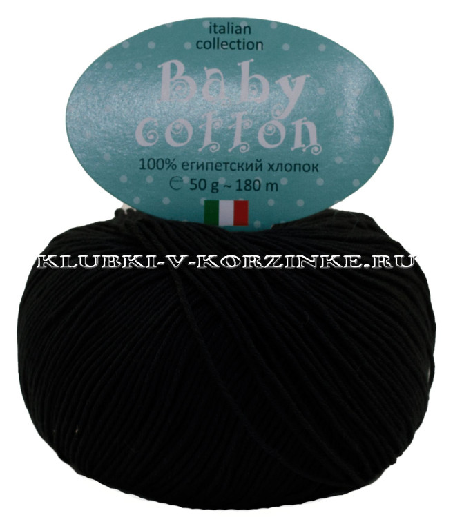 Пряжа Baby Cotton - (72 - Черный)