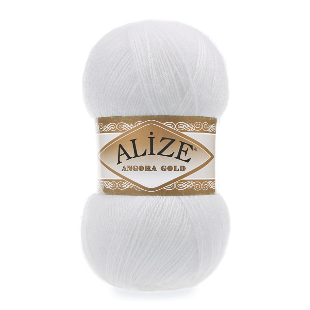 Пряжа «ANGORA GOLD Alize» - (55 - Белый)