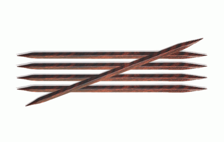 Спицы KnitPro Cubics чулочные квадратные деревянные №6, 20 см (арт.25116)