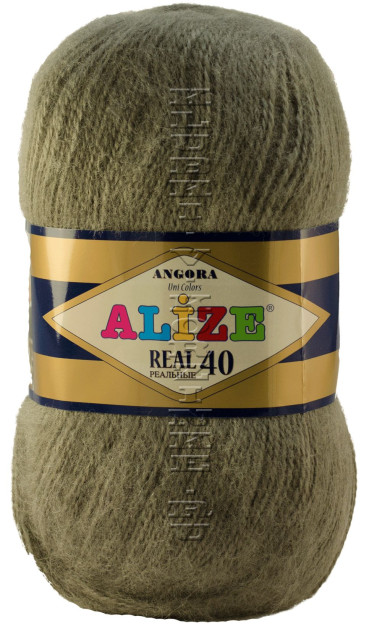 Пряжа Angora Real 40 Alize - (9 - Пепельно-серый)
