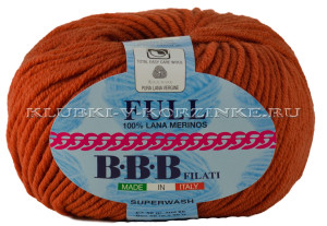 Пряжа Full BBB - (9965 - Светлый терракот) 50 г / 90 м100% мериносовая шерсть экстра