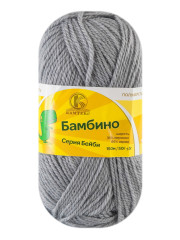 Пряжа Камтекс «Бамбино» - (168 - Светло-серый)