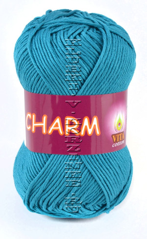 Пряжа VITA cotton &quot;CHARM&quot; - (4193 - Морская волна) 50 г / 106 м100% мерсеризованный хлопок