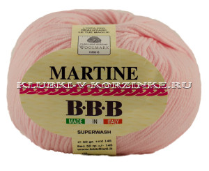 Пряжа Martine BBB - (86276 - Бледно-розовый) 50 г / 145 м100% мериносовая шерсть экстра