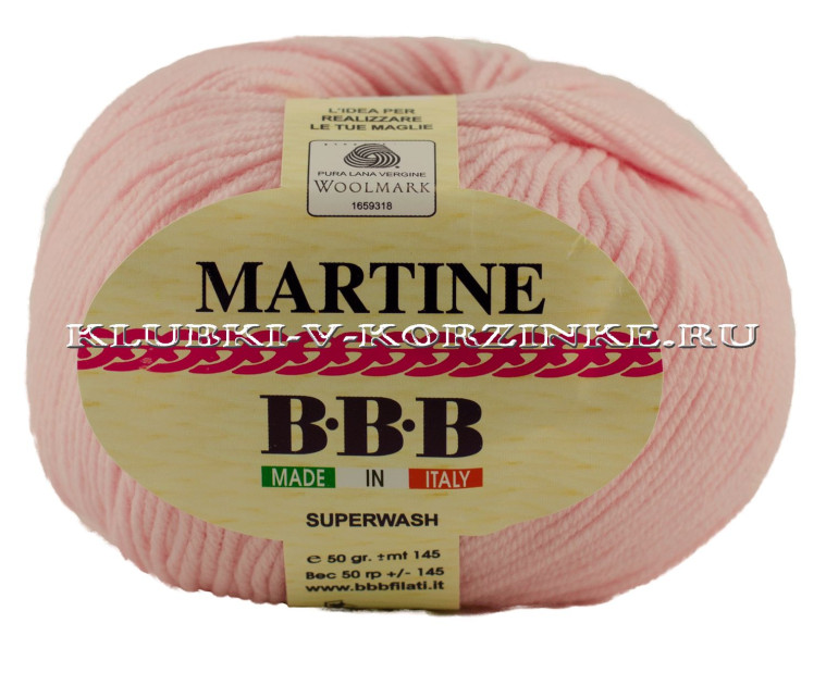Пряжа Martine BBB - (86276 - Бледно-розовый)