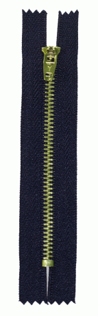 Молния металл латунь джинсовая н/р GMD-941 Gamma, тип 4, 12 см (318 - Т.синий)