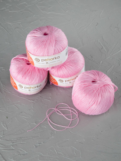 Пряжа Пехорка «Ажурная» - (20 - Розовый)