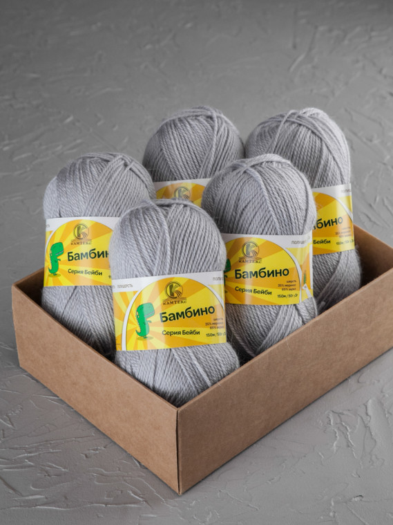 Пряжа Камтекс «Бамбино» - (008 - Серебристый)