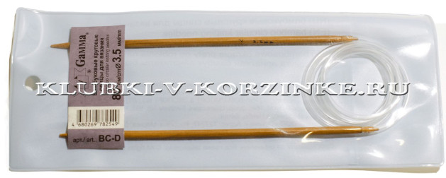 Спицы круговые бамбуковые №3,5 80 см Gamma, арт.BC-D 